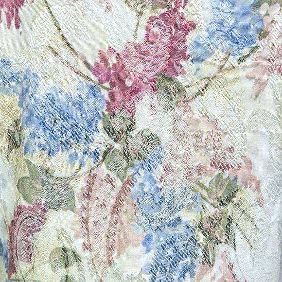 Vintage 80’s Jessica McClintock Gunne Sax Floral Pearl Detail Blouse - Size 16 - Picture 4 of 9